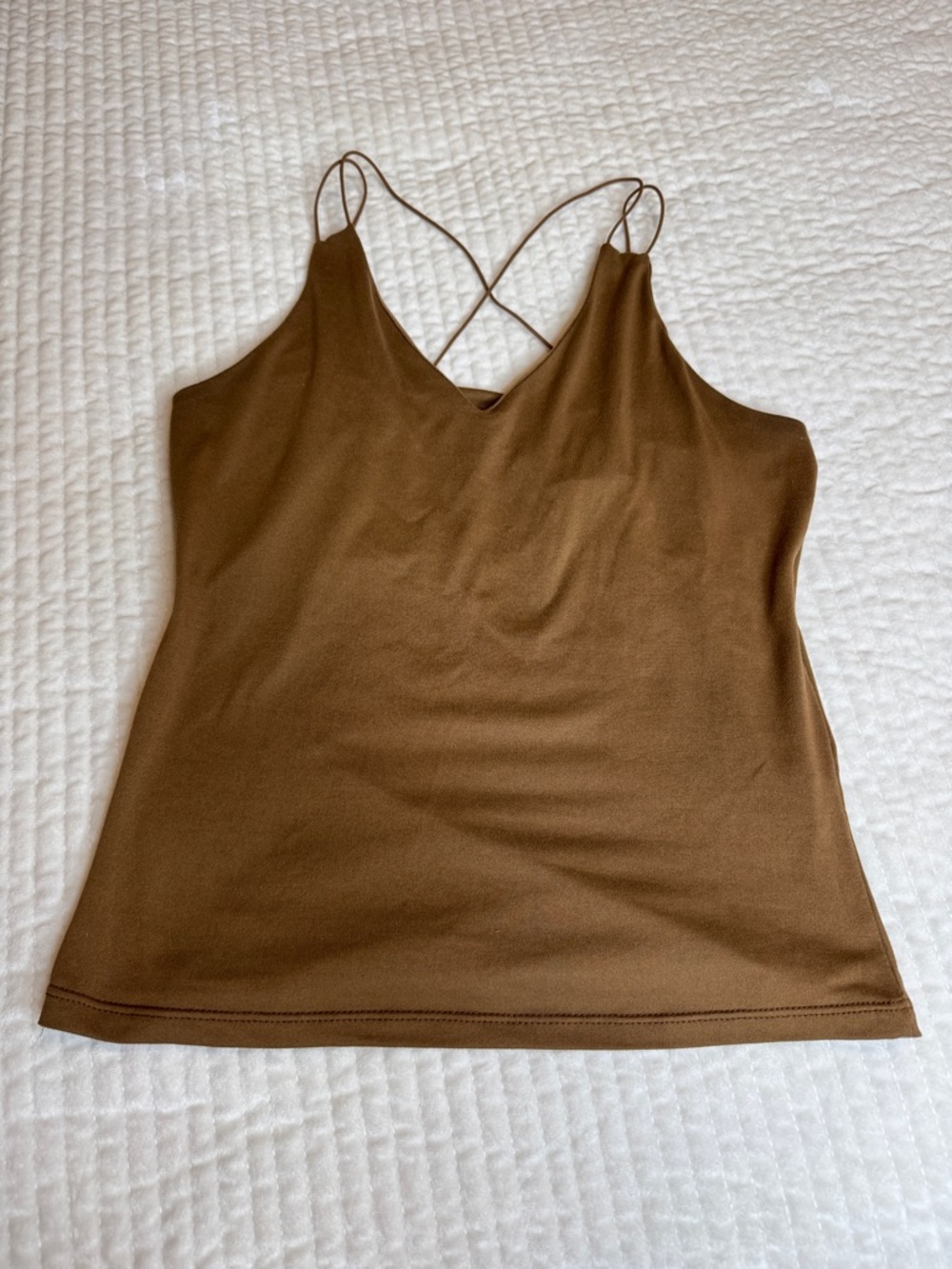 gaze Brown Spaghetti-Strap V-Neck Cami